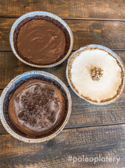 whole chocolate pie or carob pie or cheesecake