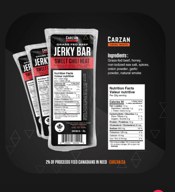 Carzan grass-fed beef jerky