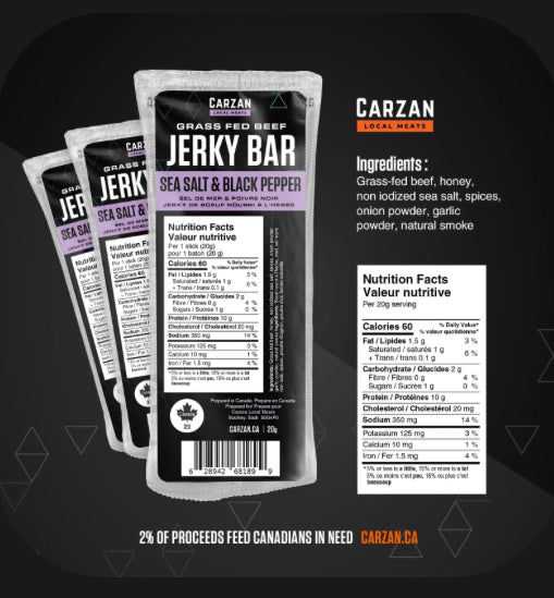 Carzan grass-fed beef jerky