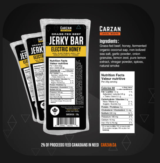 Carzan grass-fed beef jerky