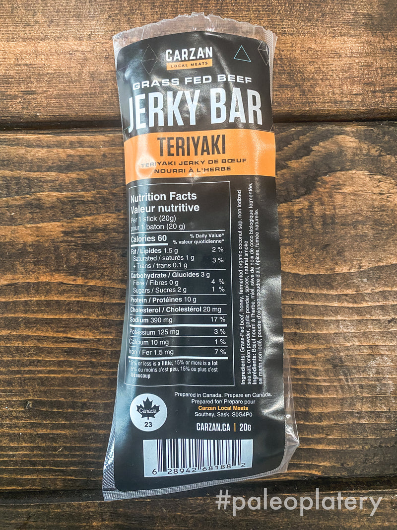 Carzan grass-fed beef jerky