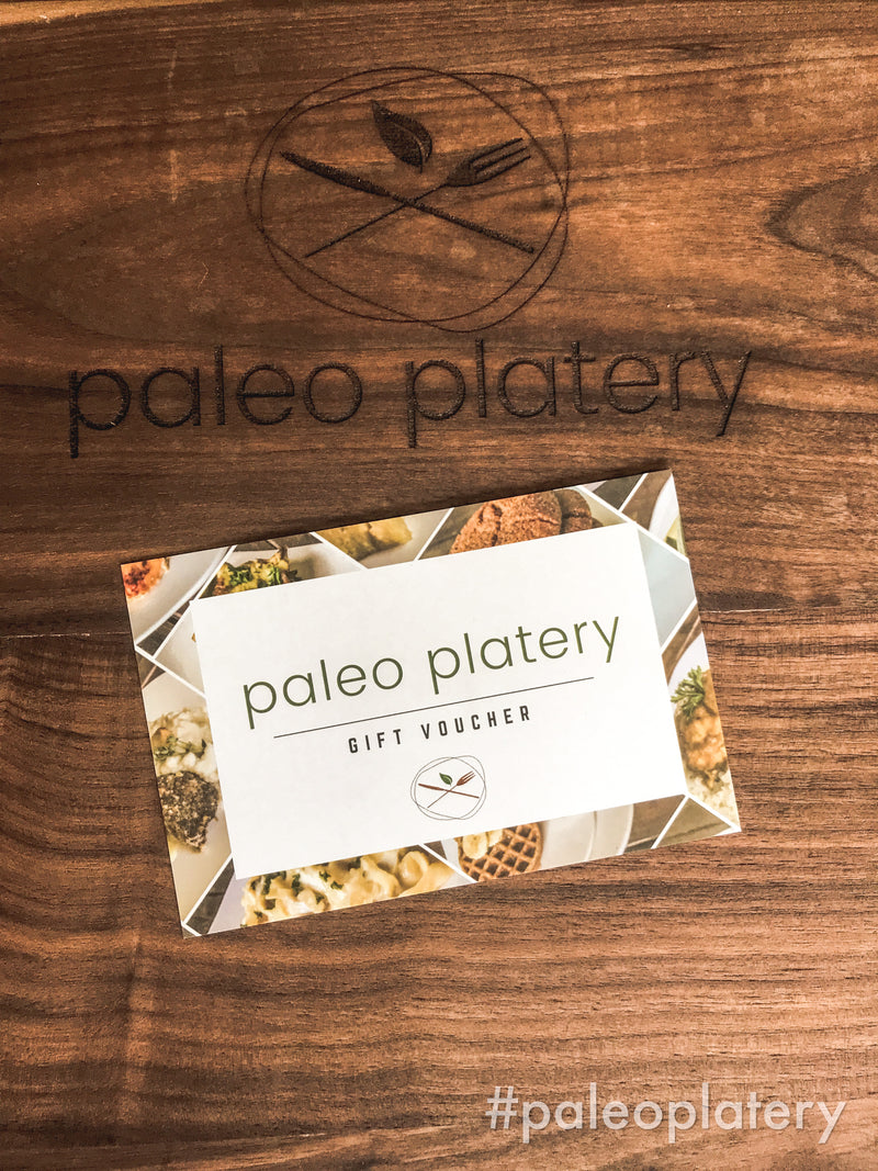paleo platery gift certificate (mailed to recipient)