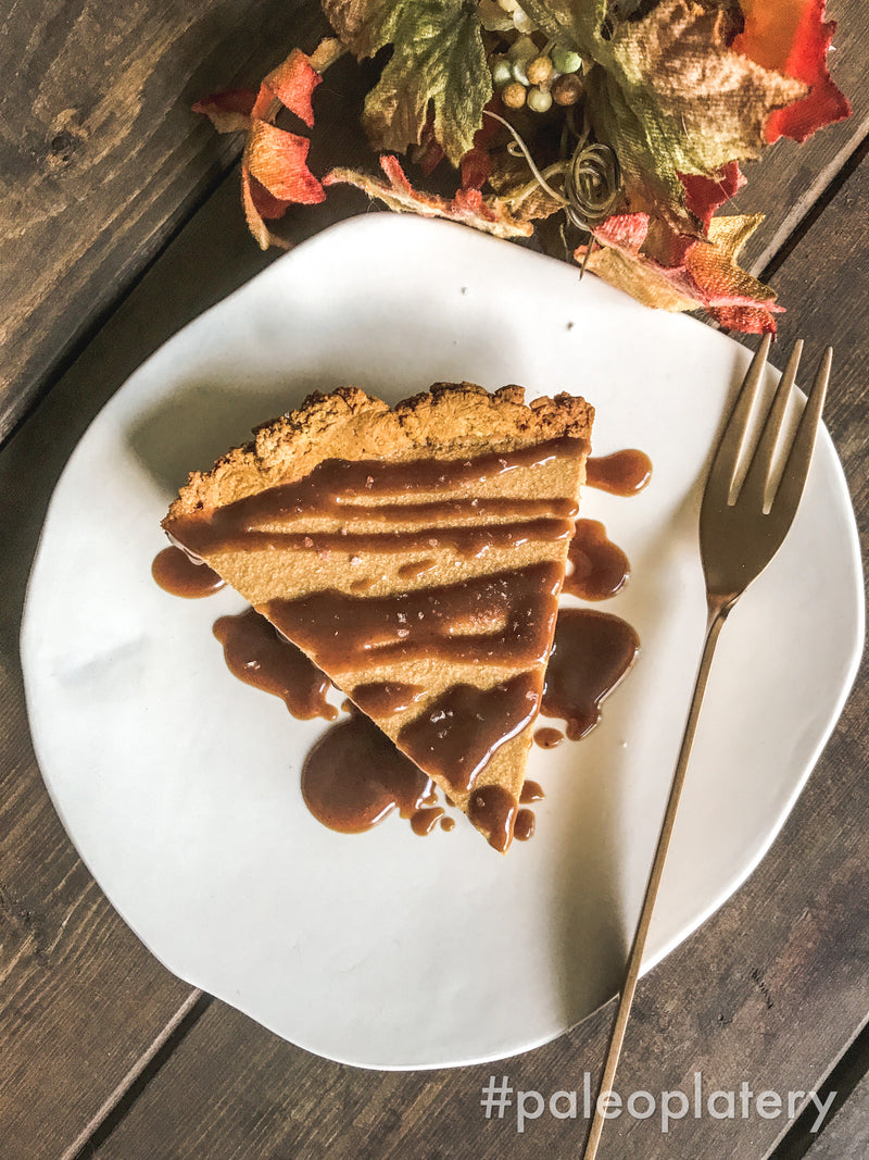 pumpkin pie with salted caramel drizzle (by the slice)